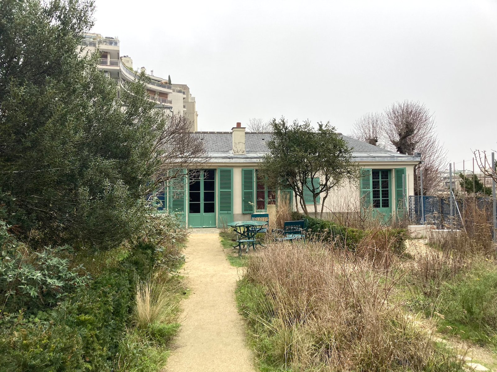 Balzac's house and garden in Paris that are now a museum.