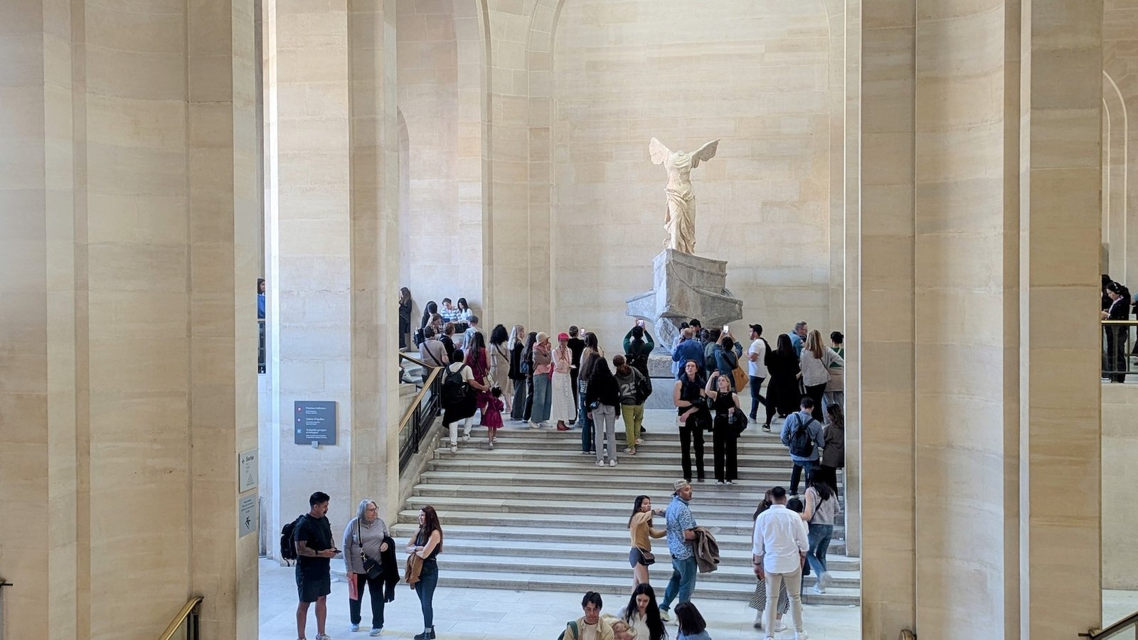 The crowds in the Louvre museum in Paris.